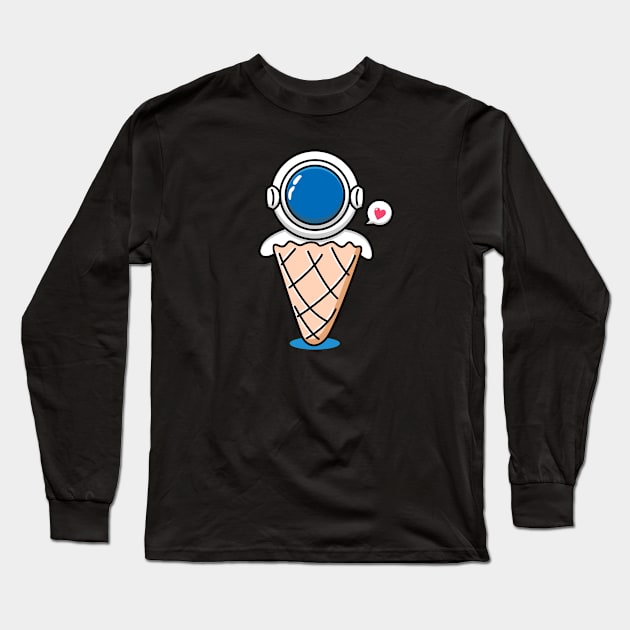 astronaut in cone Long Sleeve T-Shirt by BarnawiMT